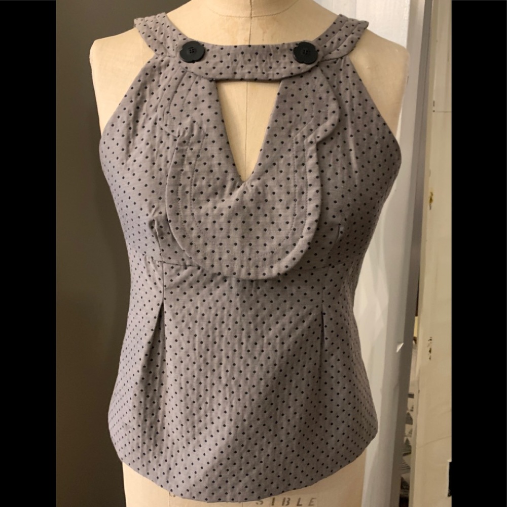 Cutest Corey Lynn Calter Sleeveless Gray Top sz 2 - Picture 1 of 4